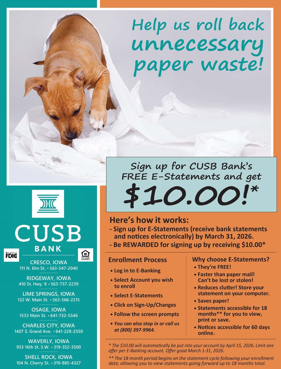 E-Statement promo for March 2026