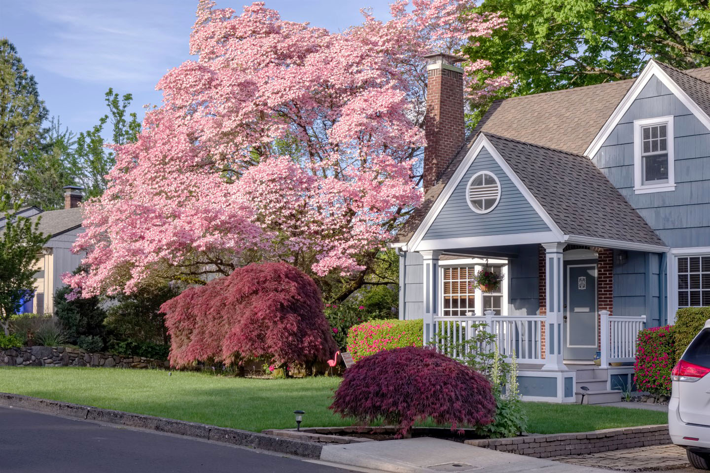 Photo of a house and trees.